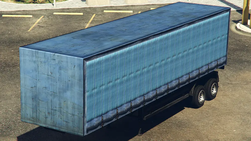 یک Trailer پردهای در GTA V و Online. (نمای زاویه عقب)