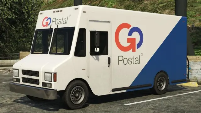 یک Boxville در نسخهی اصلی GTA V. (نمای زاویه عقب)