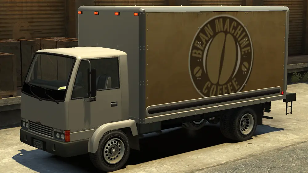 یک Mule متعلق به Bean Machine در GTA IV. (نمای زاویه عقب)