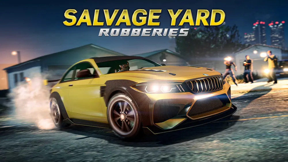 آگهی Rockstar Newswire برای Cypher قابلدریافت در Salvage Yard Robberies Week.