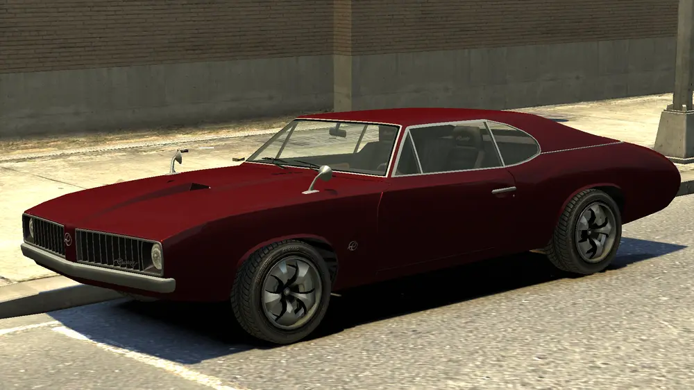 یک Stallion با سقف سخت در GTA IV و Episodes from Liberty City. (نمای زاویه عقب)