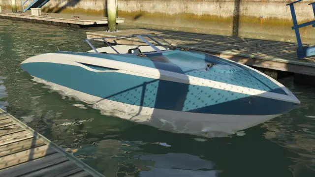 Squalo در GTA V. (نمای زاویه عقب، با اسپویلر)