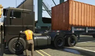 یک Hauler مشکی با تریلر متصل.