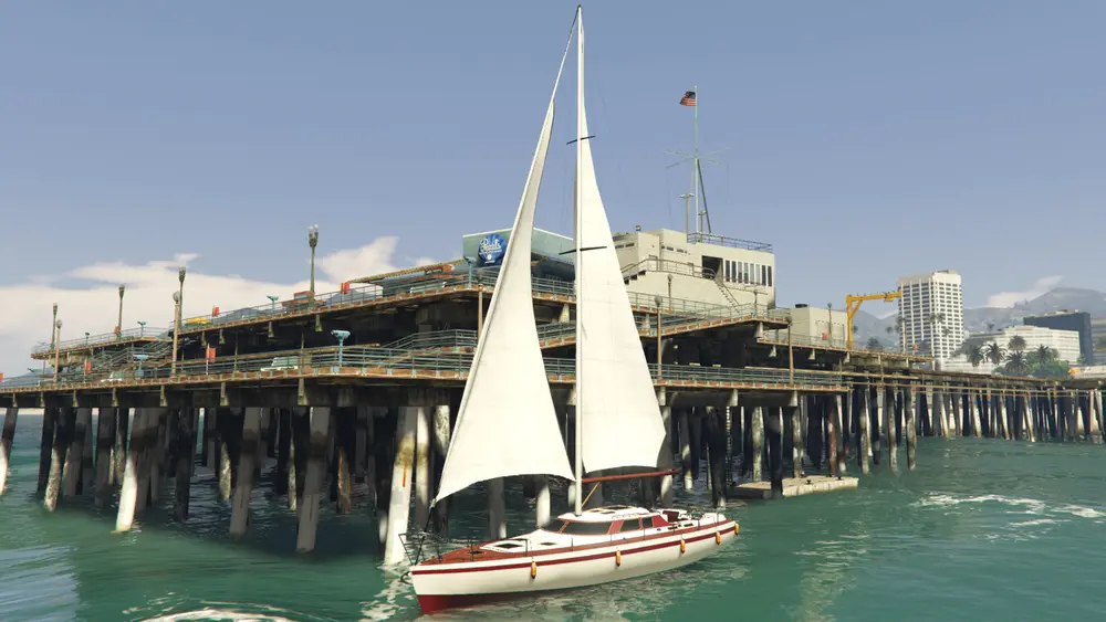 نمای کامل Marquis در GTA V و Online. (نمای زاویه عقب)