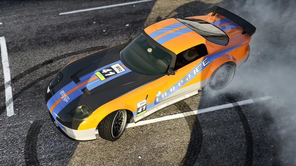 رنگبندی «Banshee Racing» برای Banshee، قابلدریافت بهعنوان جایزهی ورود در Heist Month (هفتهی ۲).