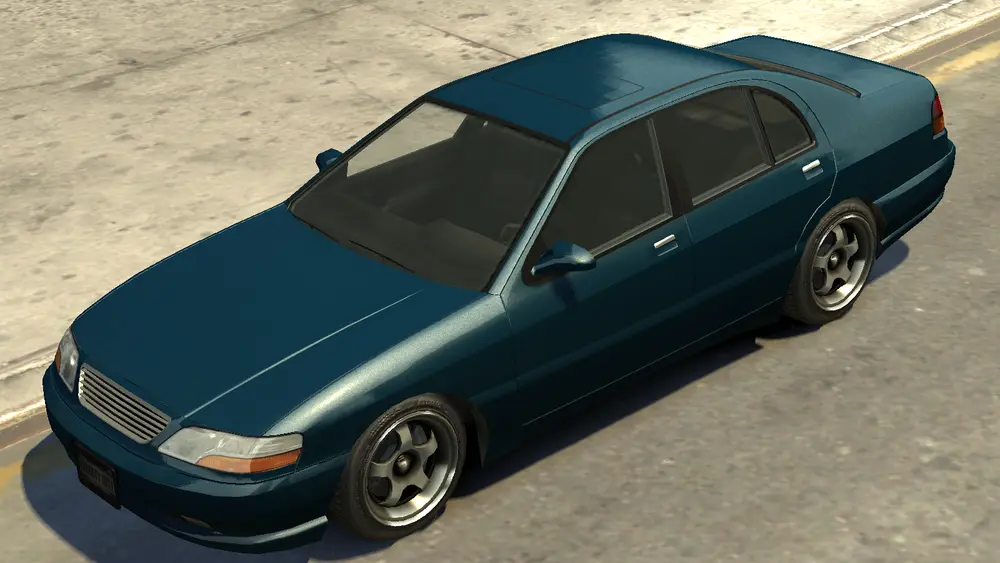 یک Feroci بدون نشان و اگزوز در GTA IV. (نمای نزدیک)