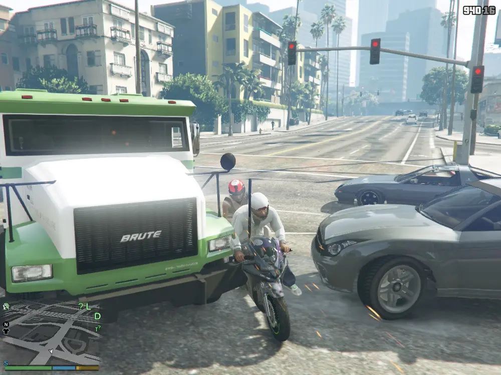 یک Stockade بدون راننده که گاهی در GTA V پیدا میشود.